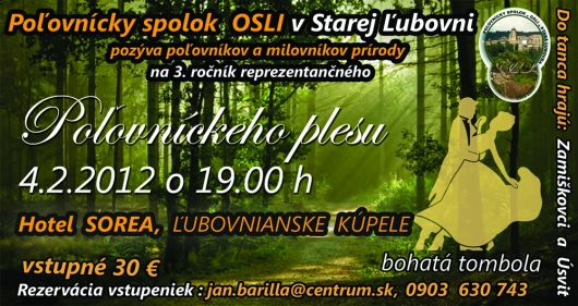 3: Reprezentačný poľovnícky ples