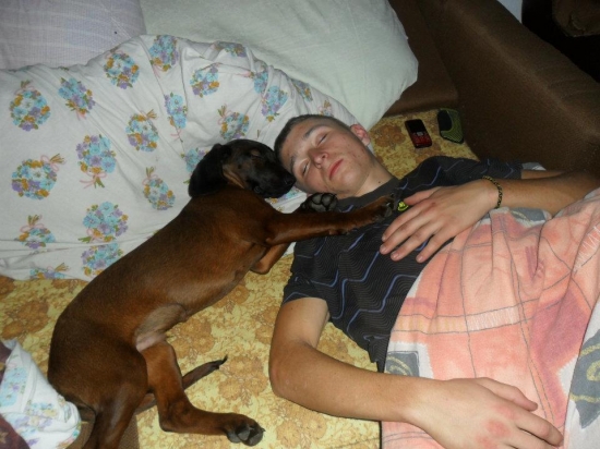 takto sme oddychovali na chate :) Eron a ja