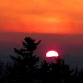 Západ slnka na Poľane...