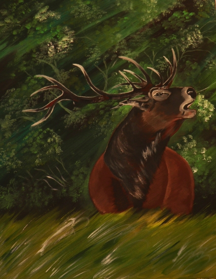 Jeleň-akryl