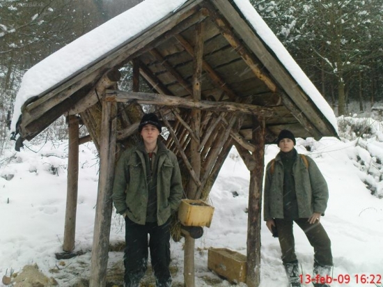 ja s kamaratom pri prikrmovani