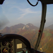 pohlad z lietadla na Vršatecke bradla