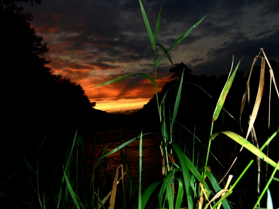 očarujúci západ slnka....