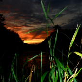 očarujúci západ slnka....