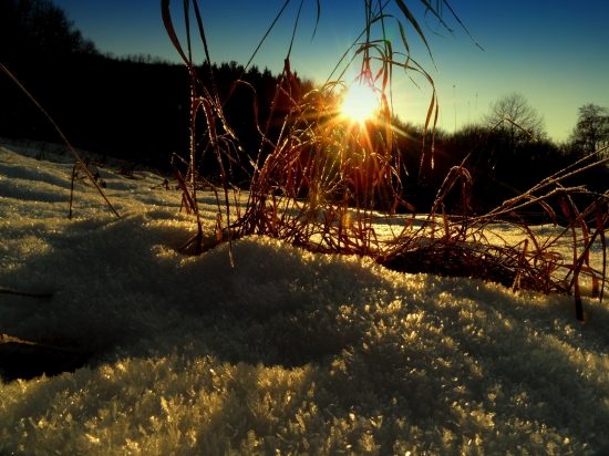 mrazivý zimný západ.....