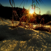 mrazivý zimný západ.....