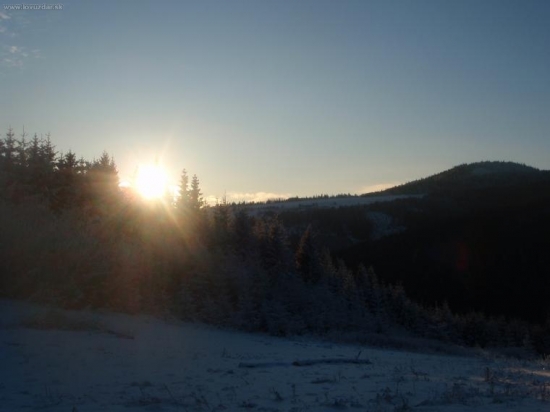 Západ slnka na horách