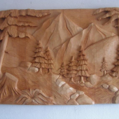 krajinka (drevorezba 100x60cm)