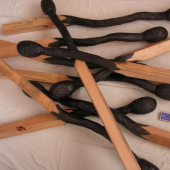 zápalky (dekorácia ku krbu, 100 cm)