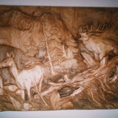 Ruja 2 (drevorezba 100x70cm)