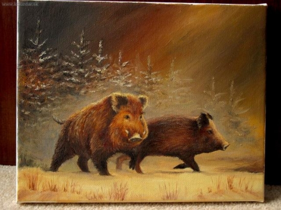 pokus o Carpinove diviaky,olej 25x20