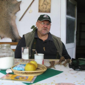 František po lovu na chatě