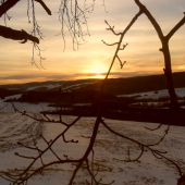 Výhľad z mojej sedačky pri západe Slnka