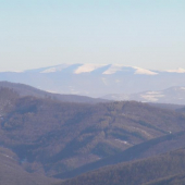 Pohľad na Biesczady PL z najvyšieho bodu nášho PR
