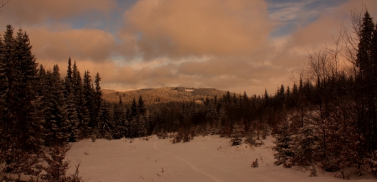 Muránska planina, v pozadí Nízke Tatry
