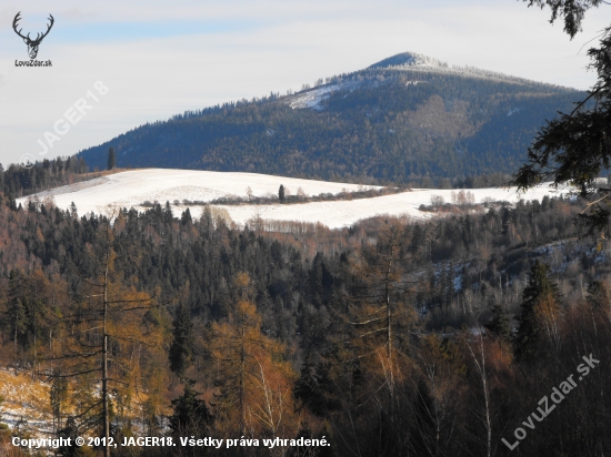 Januárová posliedka ( v pozadí Smrekovica )