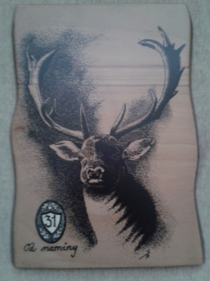 malba tusom na drevo