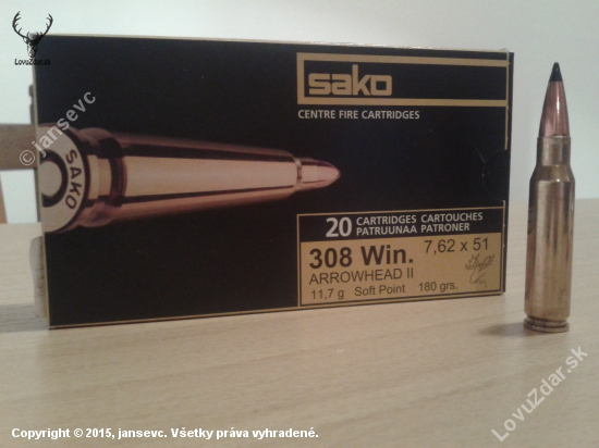 SAKO ARROWHEAD II   11,7 g 180 grs.   308W