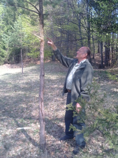 macko si označil teritorium