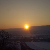 príroda, mesto a západ