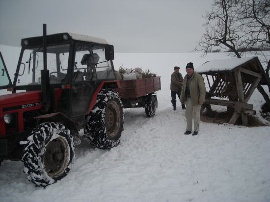starostlivosť o zver - spoločné krmenie
