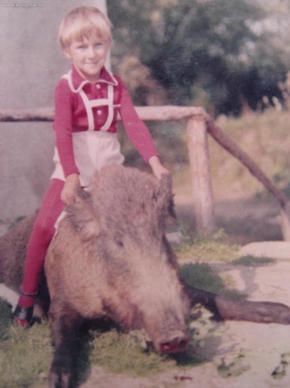 Ja a 1.ulovený diviak v PZ Maňa (archív)