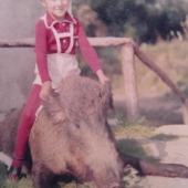 Ja a 1.ulovený diviak v PZ Maňa (archív)