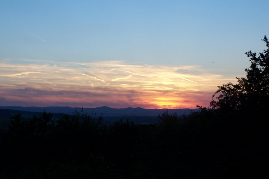 večerní panorama Buchlovských hor