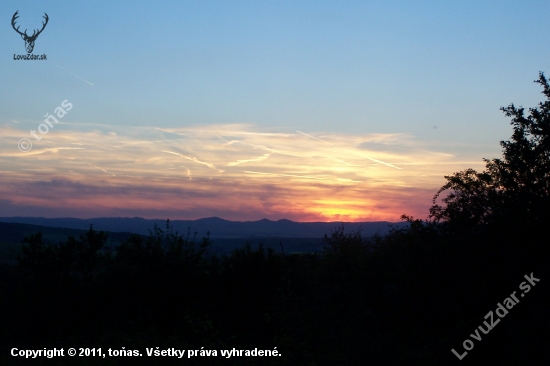 večerní panorama Buchlovských hor