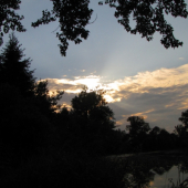 večer nad řekou Moravou