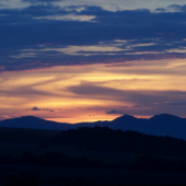 večerní panorama Buchlovských hor