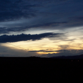 západ slunce za Buchlovem