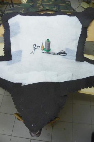 medvěd  zpracovaný  jako předložka- podšívání