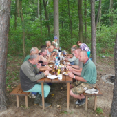 na brigádě na myslivecké chatě 14.7.2012