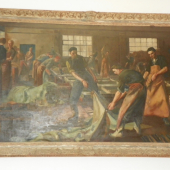 obraz-práce v koželužně