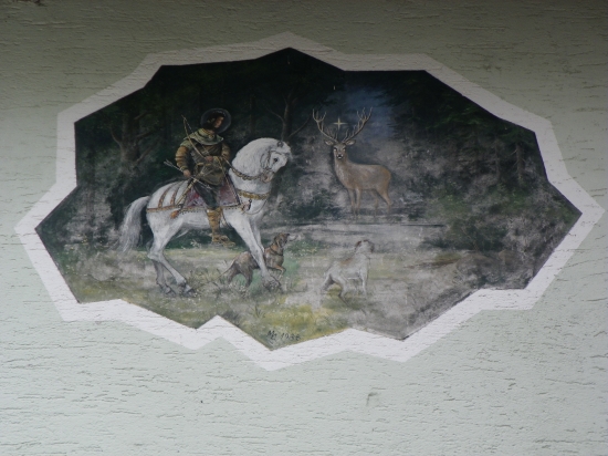 sv.Hubert-malba na fasádě