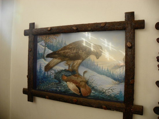 relief-káně s koroptví.zpracováno v letech 1930