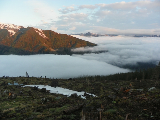dnešní ráno v Alpách