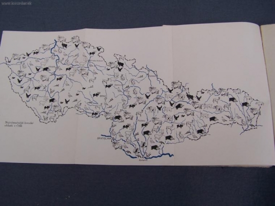 nejvýznamější lovecké oblasti v ČSR z roku 1953
