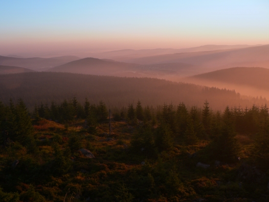 ráno na Oblíku (Šumava)
