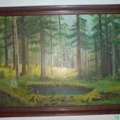 obraz lesna idylka