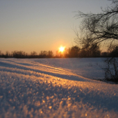 očarujúci západ slnka
