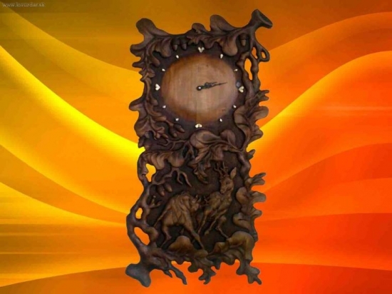 Nástenné hodiny Súboj srncov