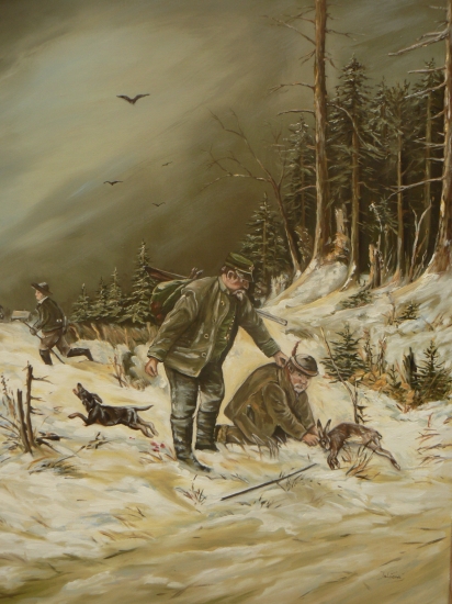 pytliak-olej 55x65cm