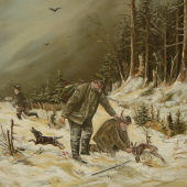 pytliak-olej 55x65cm