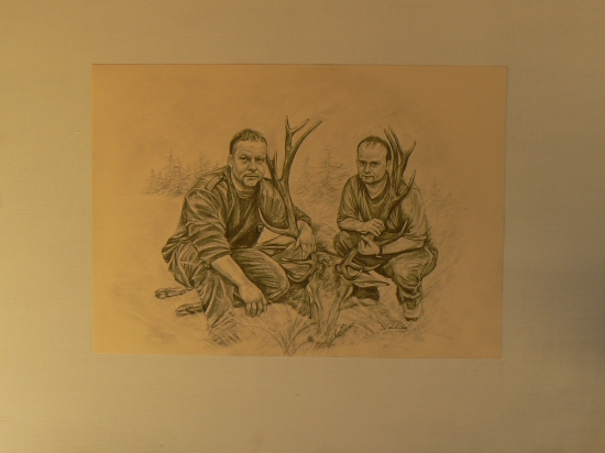 spoločná radosť z úlovku-ceruza