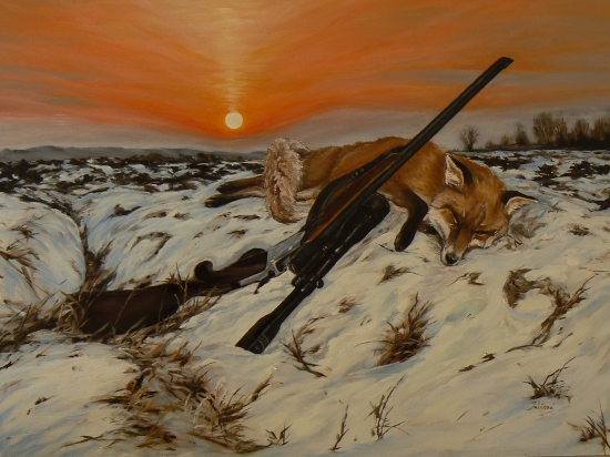 lišiak-olej 50x70cm