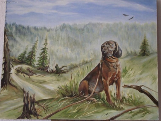 verný pomocník-farbiar-olej 40x60