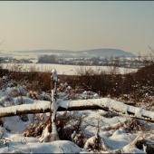 zasnežený rybník ...