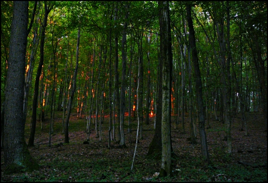 východ slnka v hore ...